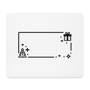 Décor de Noël - Tapis de souris (format paysage) - blanc - Devant
