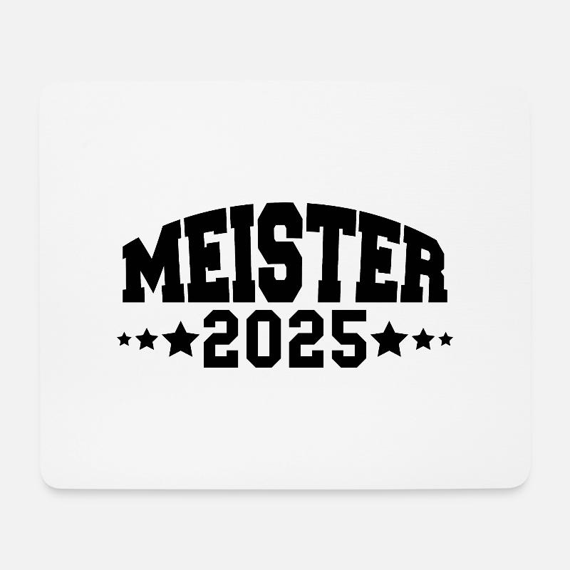 Meister 2025 - Mousepad (Querformat) - Weiß