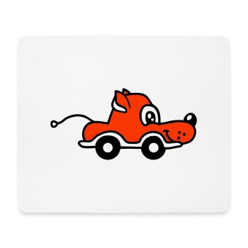 chien voiture jouet roues motrices télécommandées mignon - Tapis de souris (format paysage) - blanc - Devant