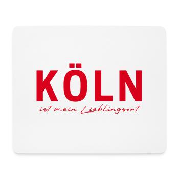 Köln T-Shirt – Domstadt Liebe - Mousepad (Querformat) - Weiß - Vorne