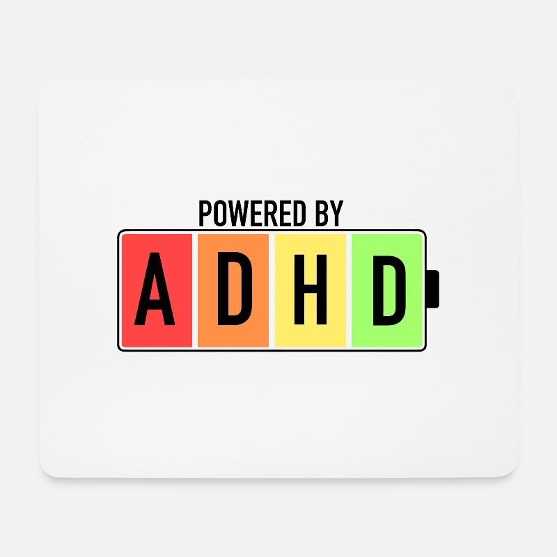 ADHS-Bewusstsein Neurodivergent - Mousepad (Querformat) - Weiß