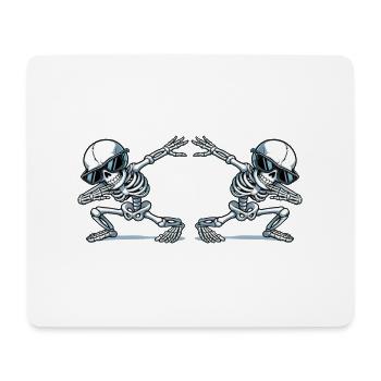 skull dabbing 2 - Mousepad (Querformat) - Weiß - Vorne