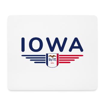 Iowa Fan T-Shirt – Dein Bundesstaat! - Mousepad (Querformat) - Weiß - Vorne