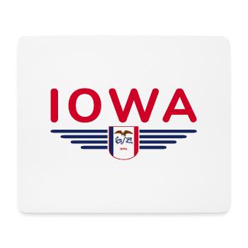 Iowa Fan T-Shirt – Dein Bundesstaat! - Mousepad (Querformat) - Weiß - Vorne