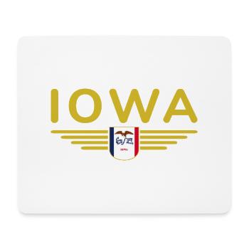 Iowa Fan T-Shirt – Dein Bundesstaat! - Mousepad (Querformat) - Weiß - Vorne