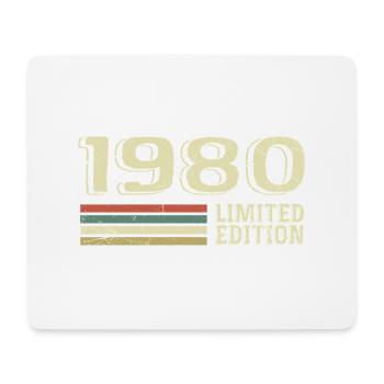 Jahrgang 1980 Geburtstag 1980 Jahrgang 1980er Jahre - Mousepad (Querformat) - Weiß - Vorne