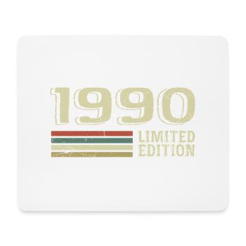 Born in 1990 Birthday 1990 Vintage 1990 - Mouse Pad (horizontal) - white - Front