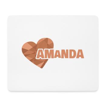 Cadeau pour Amanda - Tapis de souris (format paysage) - blanc - Devant
