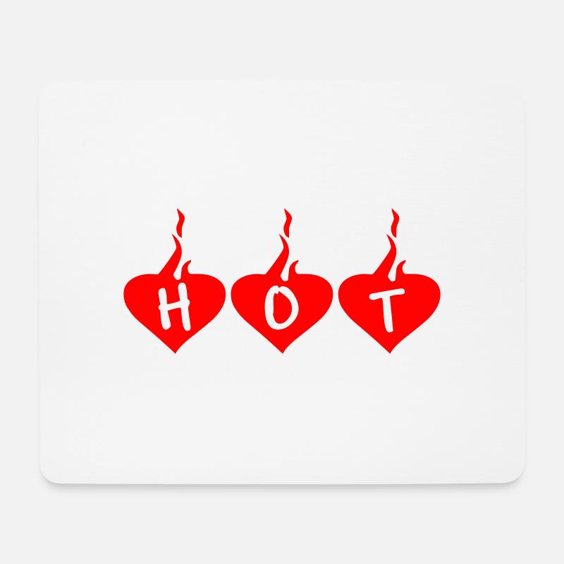 Heiß - Mousepad (Querformat) - Weiß