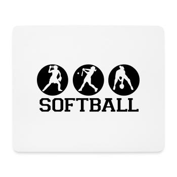 softball_dicke_linien - Mouse Pad (horizontal) - white - Front