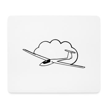 Segelflugzeug - Mousepad (Querformat) - Weiß - Vorne