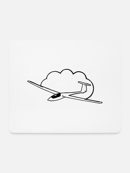 Segelflugzeug - Mousepad (Querformat) - Weiß