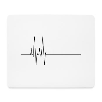 puls beep - Mousepad (Querformat) - Weiß - Vorne