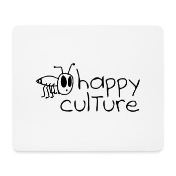 happy culture - Tapis de souris (format paysage) - blanc - Devant