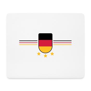 deutschland 3 sterne - Mousepad (Querformat) - Weiß - Vorne