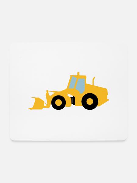 Radlader - Mousepad (Querformat) - Weiß