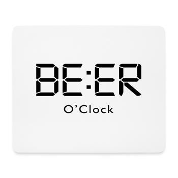 Beer o clock de l'alcool - Tapis de souris (format paysage) - blanc - Devant