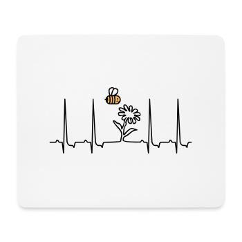 mein Herz schlägt für Blumen / beat 4 flowers 'n - Mousepad (Querformat) - Weiß - Vorne