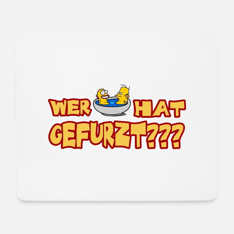 Wer hat gefurzt - Mousepad (Querformat) - Weiß