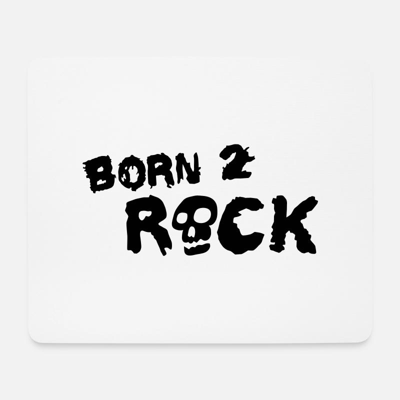 born_2_rock_1c - Mouse Pad (horizontal) - white