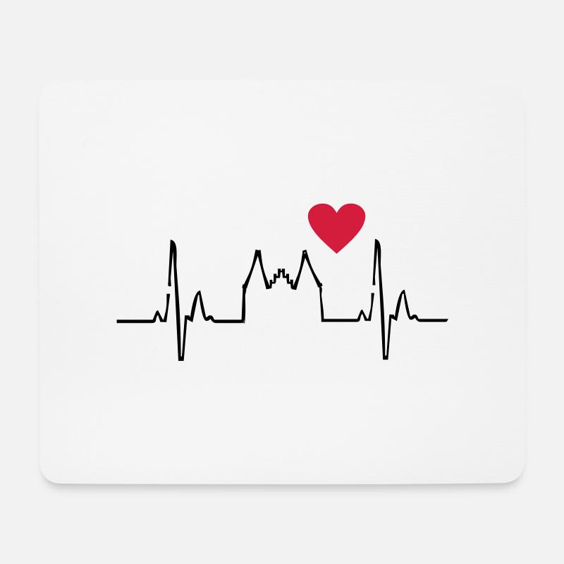 Lübeck - Mousepad (Querformat) - Weiß