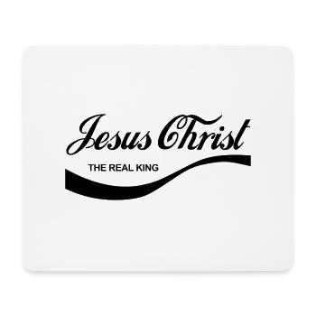 Jesus Christ - The Real King - Mouse Pad (horizontal) - white - Front