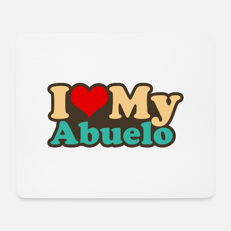 i love my abuelo - Mousepad (Querformat) - Weiß