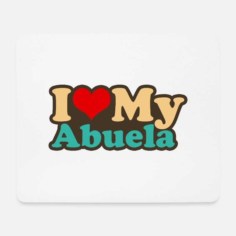 i love my abuela - Mousepad (Querformat) - Weiß