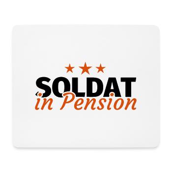 Soldat in Pension Ruhestand Rente - Mousepad (Querformat) - Weiß - Vorne