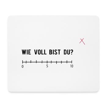Wie voll Bist du? Abschlussfeier - Mousepad (Querformat) - Weiß - Vorne