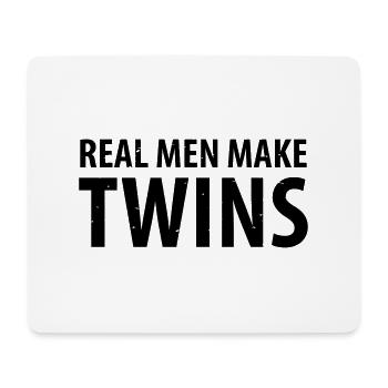 Real Men make Twins - Mousepad (Querformat) - Weiß - Vorne