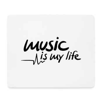 musik_is_my_life_f1 - Mouse Pad (horizontal) - white - Front