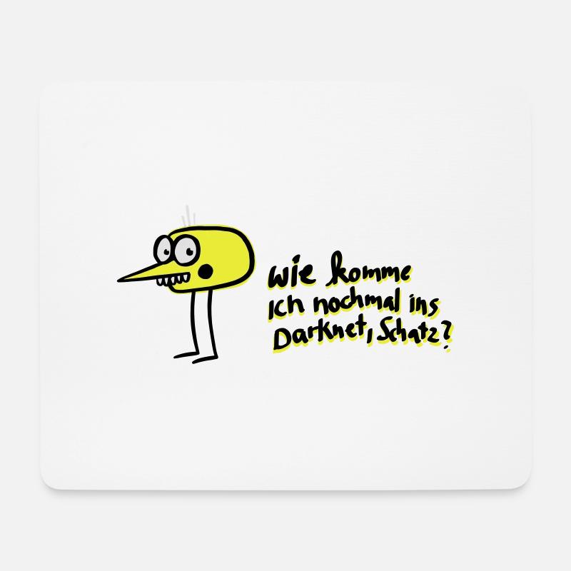 Wie komme ich nochmal ins Darknet, Schatz? - Mousepad (Querformat) - Weiß