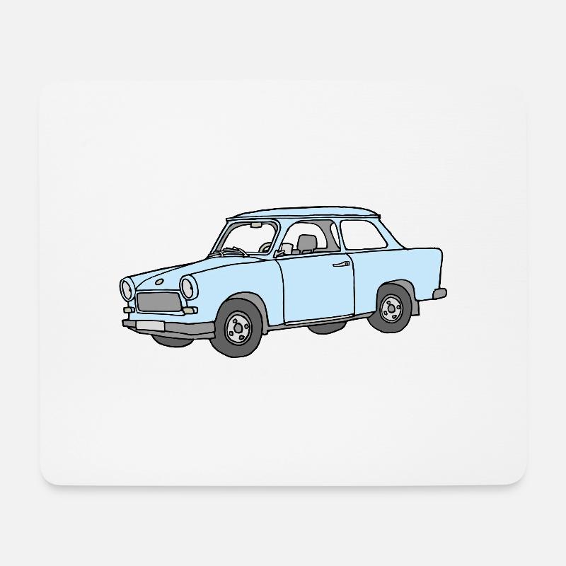 Hellblauer Trabi, - Mousepad (Querformat) - Weiß
