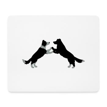 dog dancing Border Collies - Tapis de souris (format paysage) - blanc - Devant
