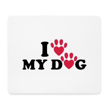 i_love_mz_dog_f2 - Mouse Pad (horizontal) - white - Front