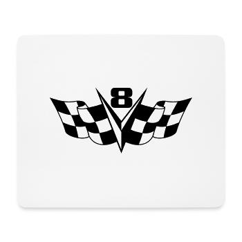 V8 Power - Mousepad (Querformat) - Weiß - Vorne