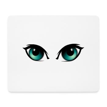 Augen - Mousepad (Querformat) - Weiß - Vorne