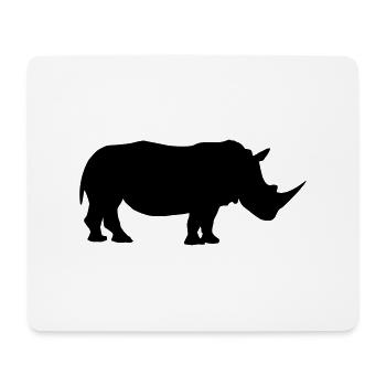 Nashorn - Mousepad (Querformat) - Weiß - Vorne