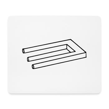 Illusion d'optique hallucination - Tapis de souris (format paysage) - blanc - Devant