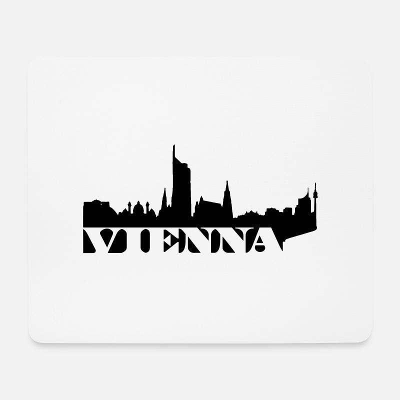Vienna Skyline - Mousepad (Querformat) - Weiß