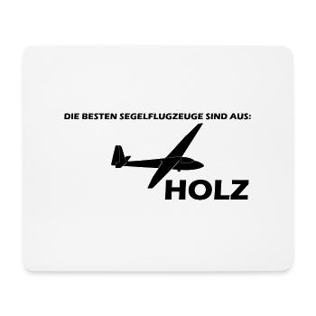 Ka6 Holz Segelflugzeug Segelflieger Geschenk - Mousepad (Querformat) - Weiß - Vorne