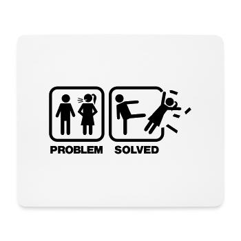 problem solved - Mousepad (Querformat) - Weiß - Vorne