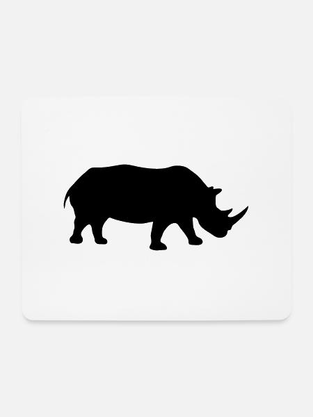 nashorn - Mousepad (Querformat) - Weiß
