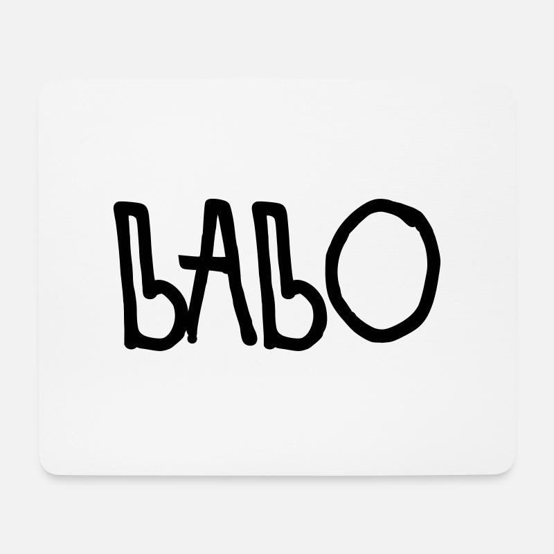 Babo - Mousepad (Querformat) - Weiß