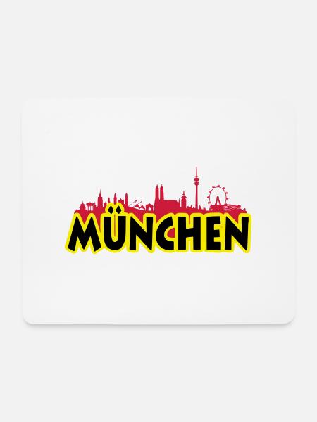 München - Mousepad (Querformat) - Weiß