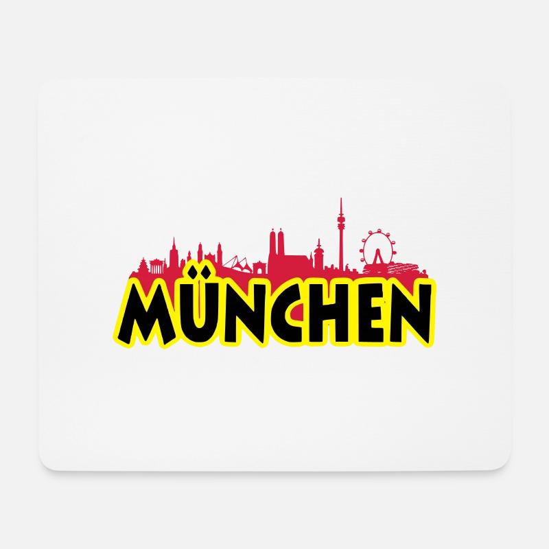 München - Mousepad (Querformat) - Weiß