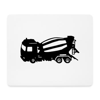 mixer truck concrete mixer - Mouse Pad (horizontal) - white - Front