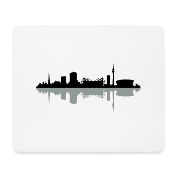 Skyline Dortmund Schatten - Mousepad (Querformat) - Weiß - Vorne