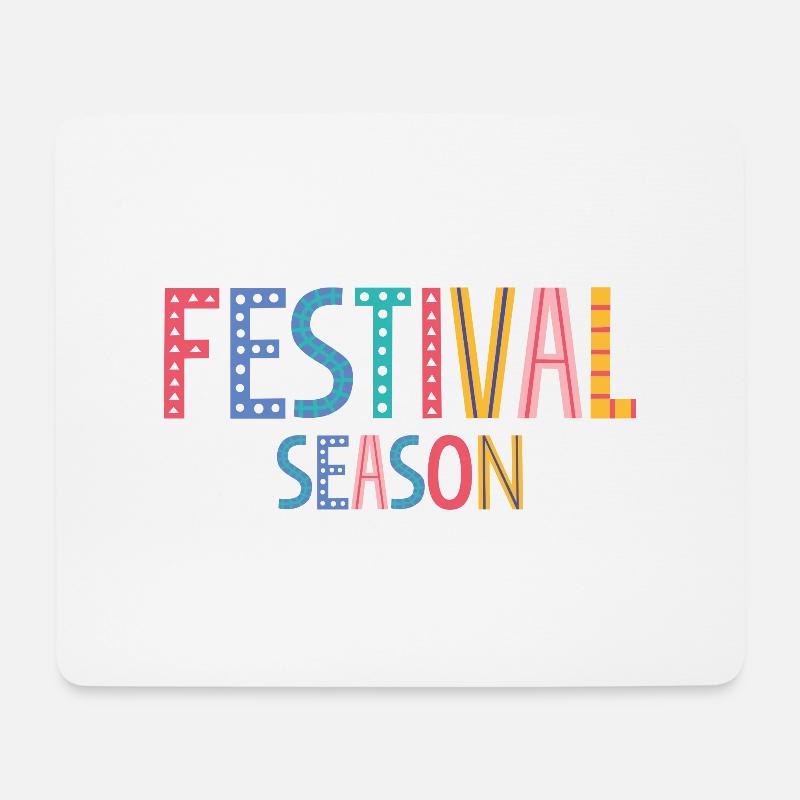 Festival - Mousepad (Querformat) - Weiß